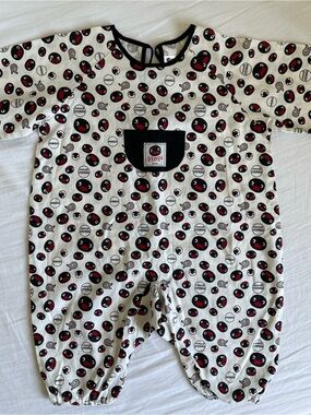 Rare VTG Pingu All Over Print Toddler Playsuit Made in Japan Size 90 US 2T
